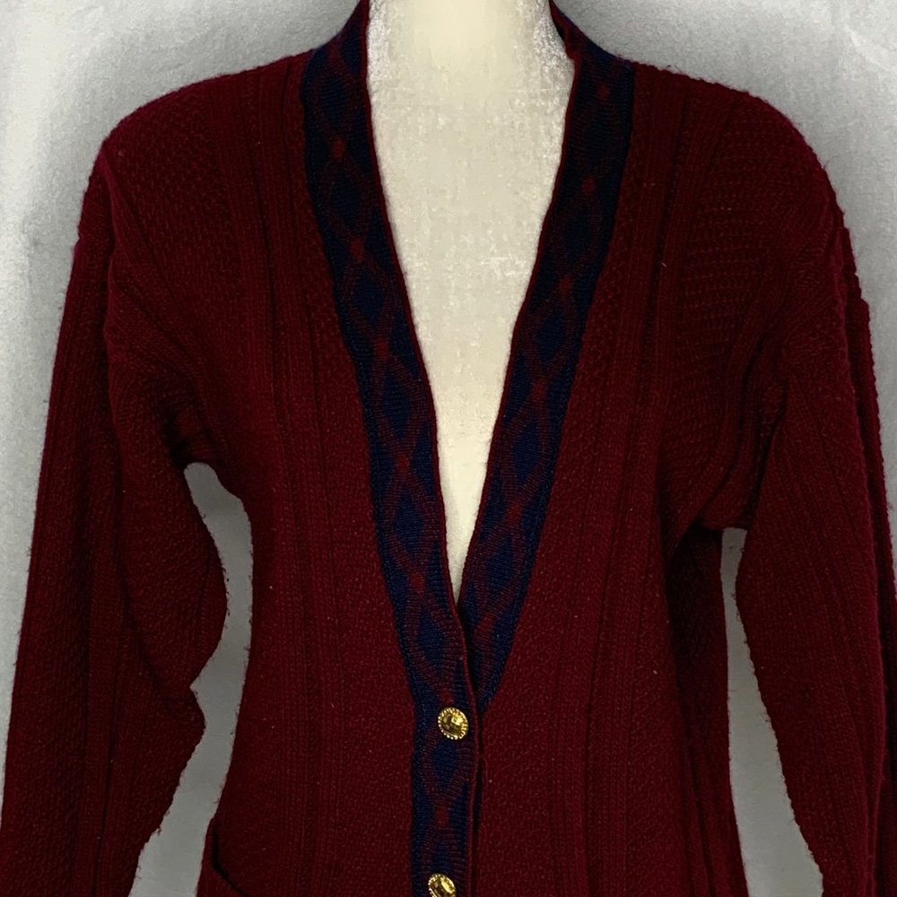 Vintage 90s Koret Knit Cardigan Sweater 45PE